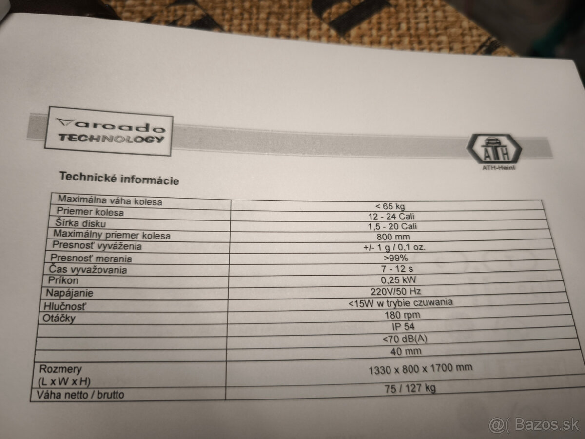 Vyvažovačka ATH W22 - 8