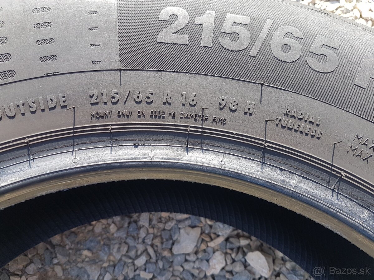 215/65 r16 letné pneumatiky 4ks Continental - 8
