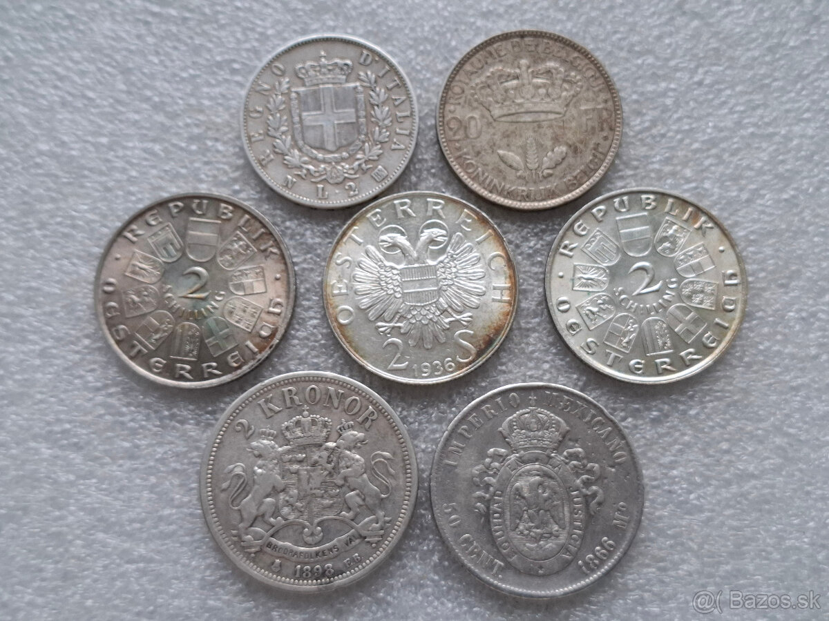 Stare strieborne mince Europa/svet - 8