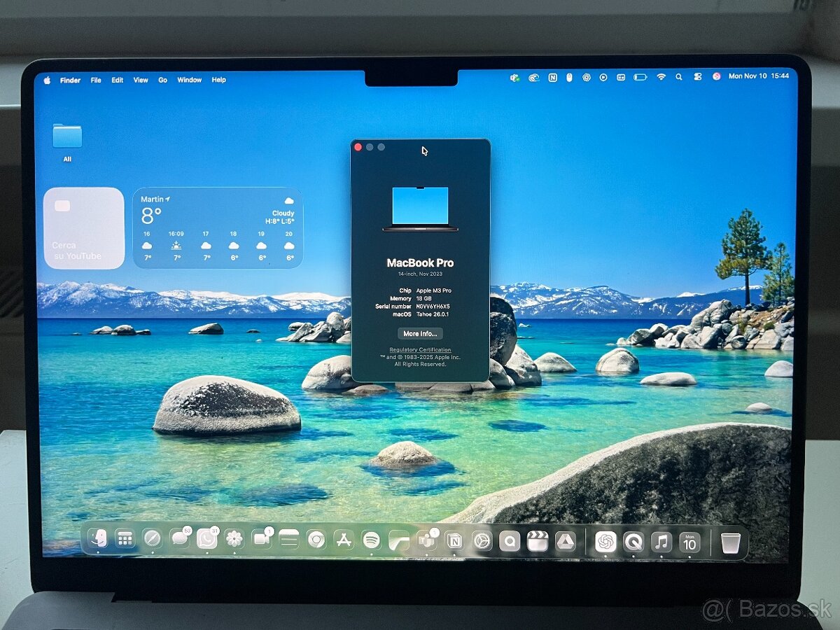 MacBook Pro M3 Pro 14" 18GB RAM 512GB SSD - 8