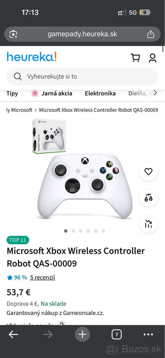 XBOX Ovládač Controller Robot White - 8
