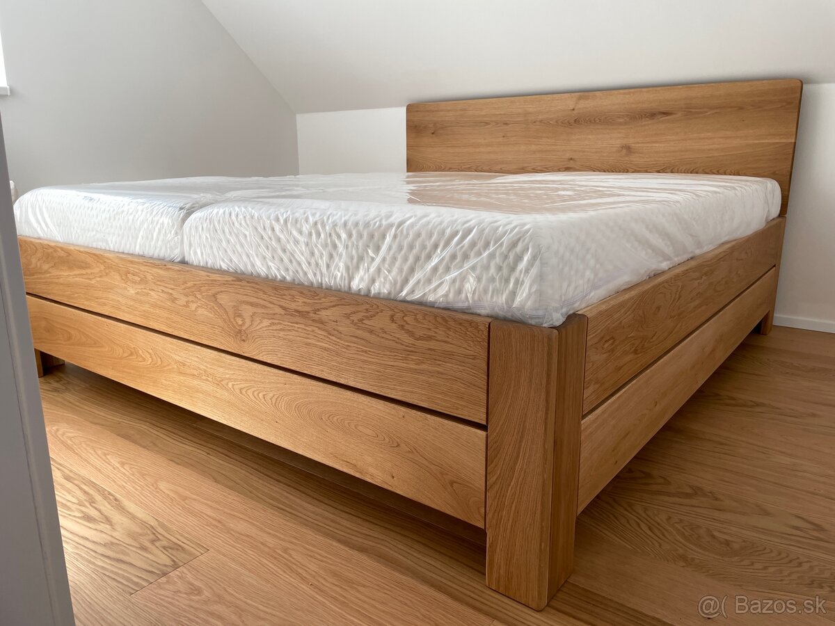 Dubová posteľ s úložným priestorom - 8