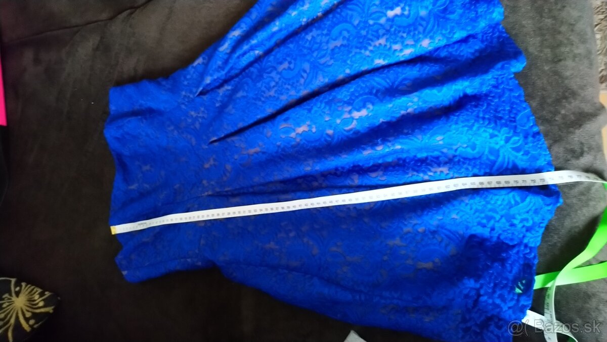 modré elegantné šaty - 8