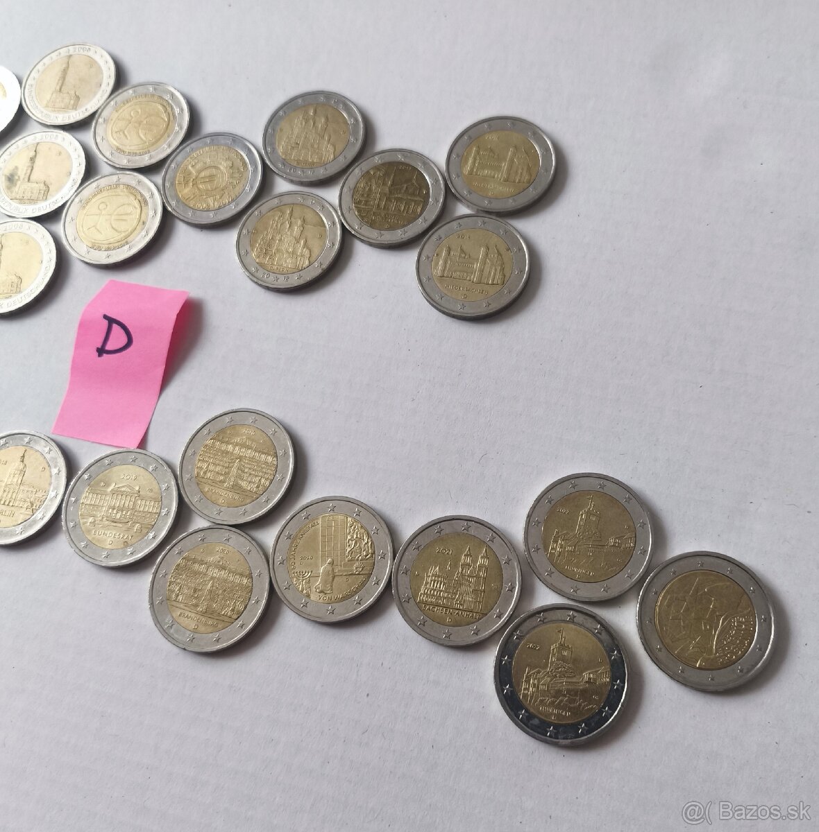 2 € pamätné mince z obehu Nemecko A,D,F,G,J - 8