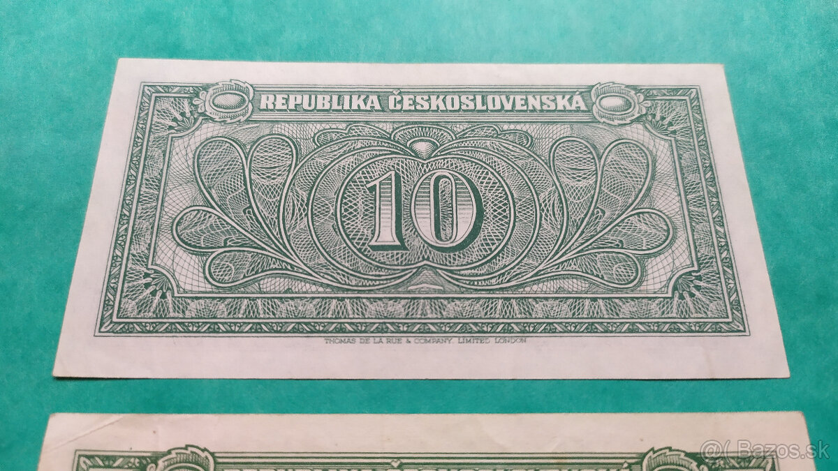 10 Kčs 1945 a 1950 - 8