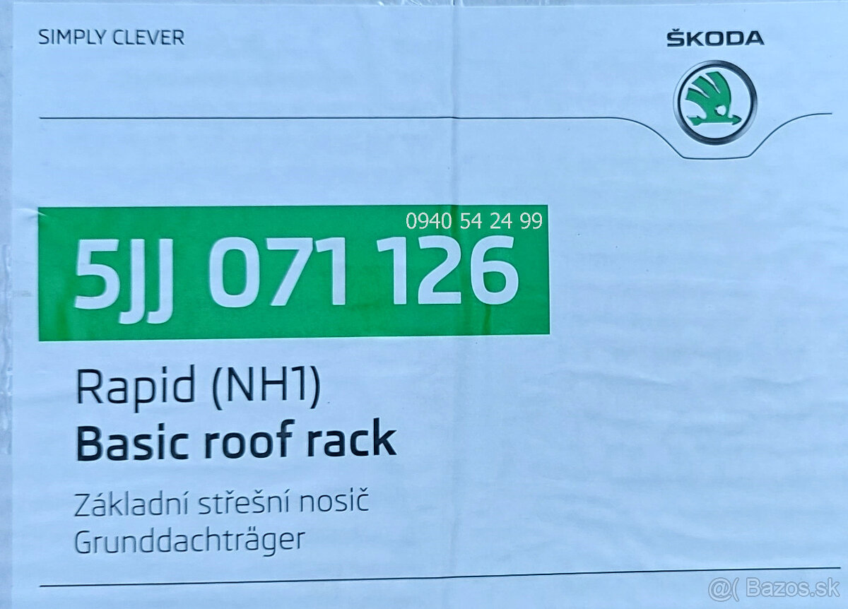 Originálne priečniky ŠKODA - 8