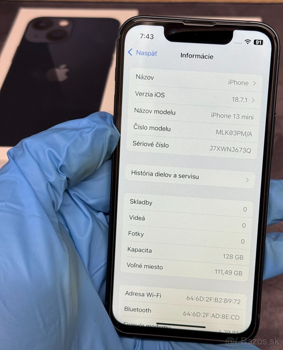 Apple iPhone 13 Mini 128 GB Midnight / nová Apple batéria - 8