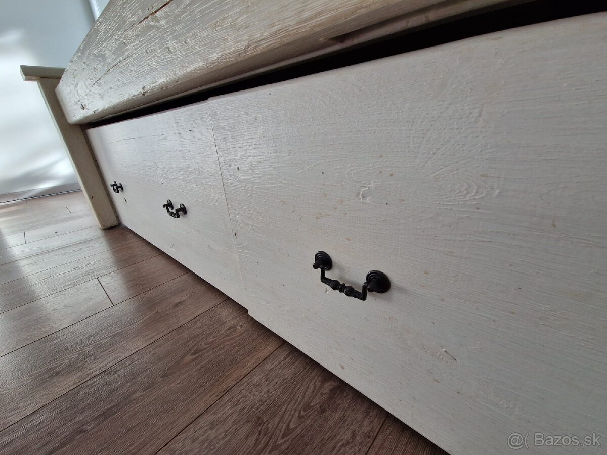 Manželská posteľ z masívu + matrac - 8