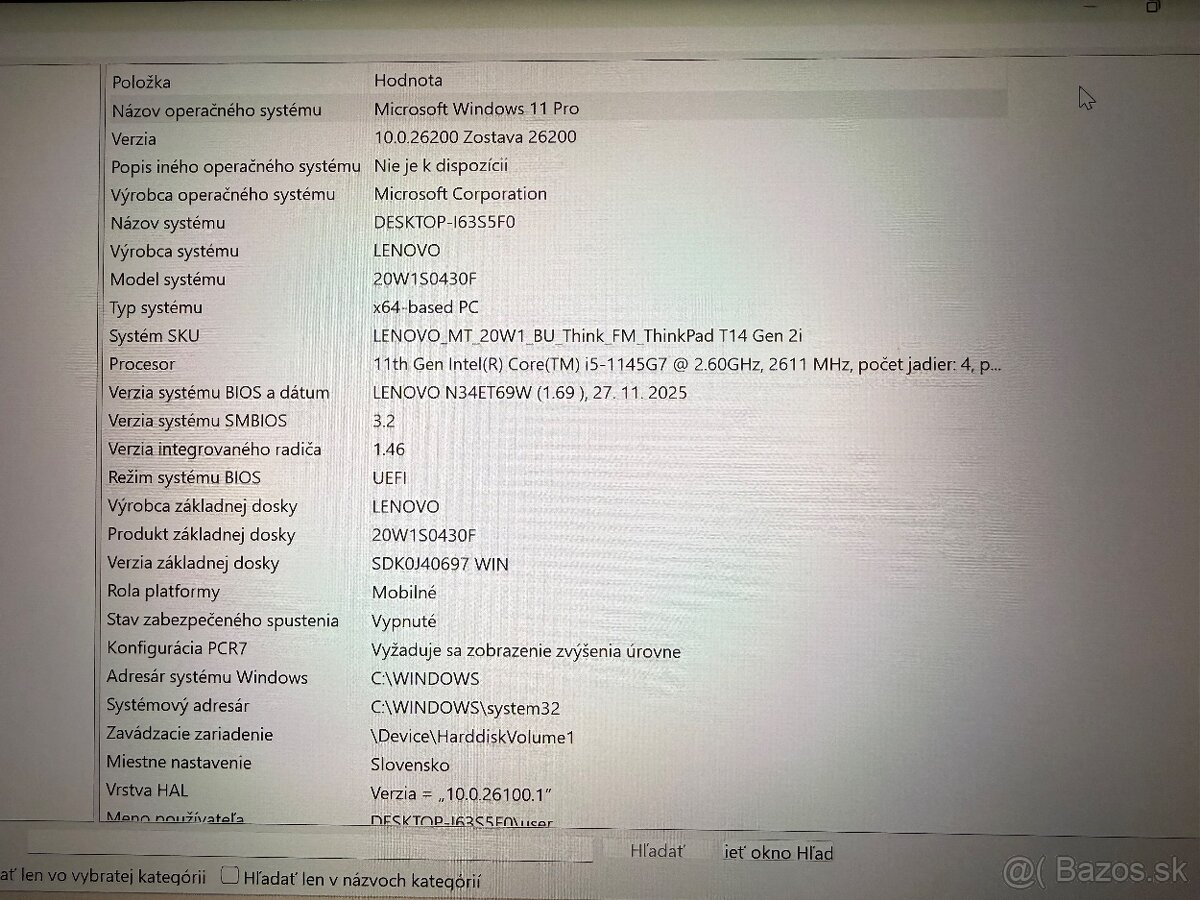 Lenovo Thinkpad T14 gen2 i5 - 8