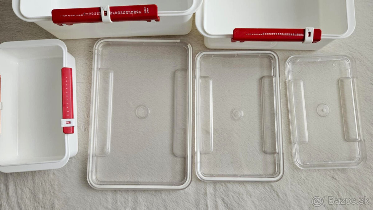 Praktická súprava 3 dóz na potraviny s viečkom, 3 ks - 8