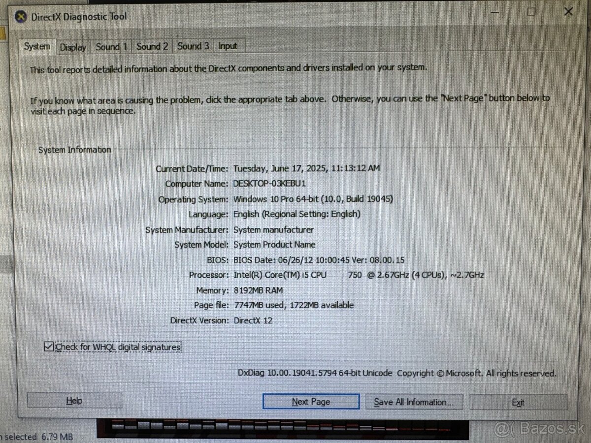 Predám používanú PC zostavu na bežnú prácu + staršie hry - 8