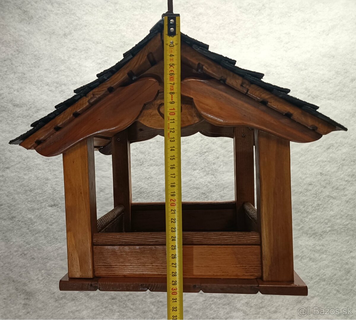 Drevené závesné kŕmitko pre vtáčiky - 8