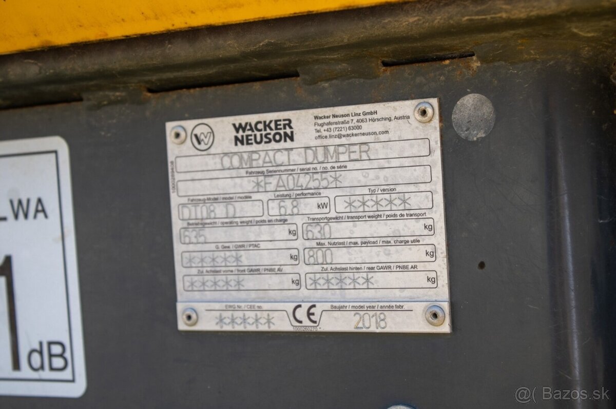 Wacker Neuson DT08 samonakladací mini dumper - 8