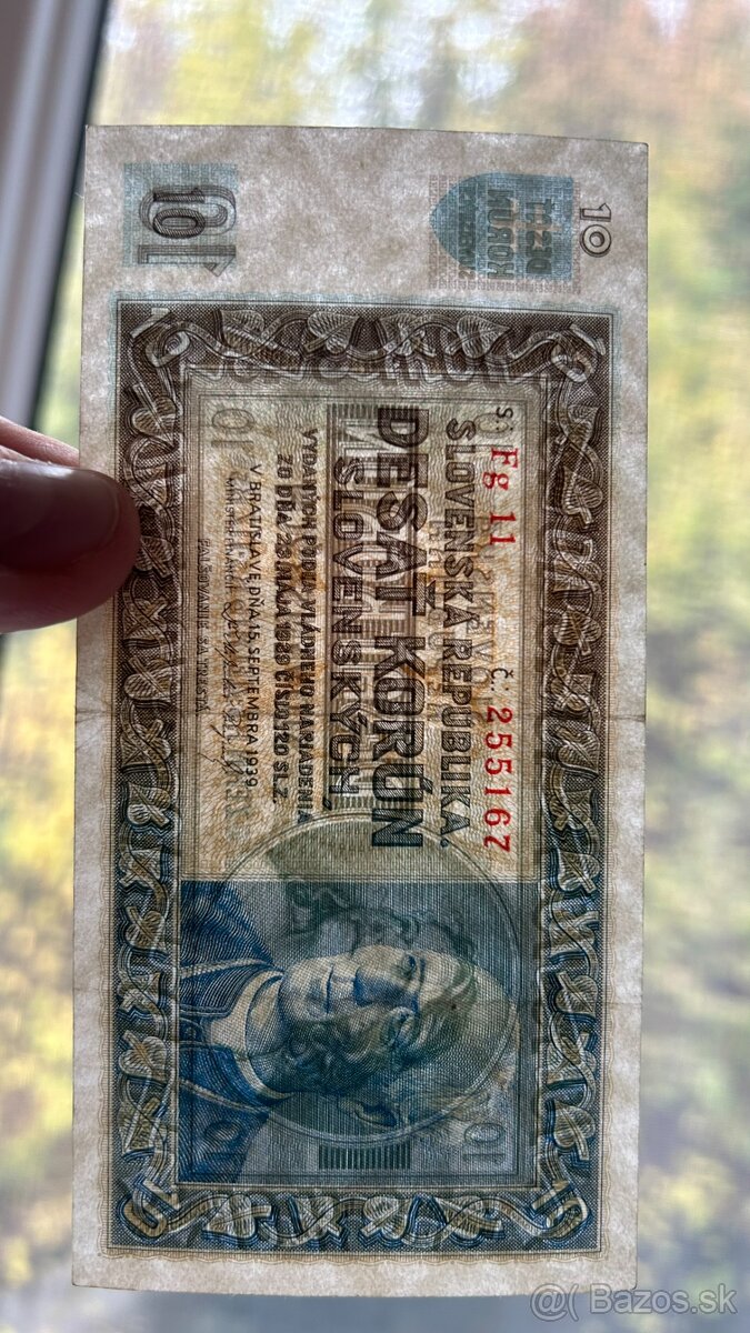 Bankovky Slovenský štát Neperforované aunc - 8