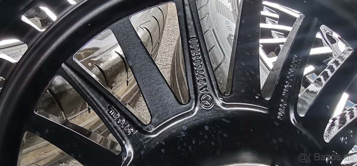 21"alu original Mercedes s letními pneu 255/45R21 Continen - 8