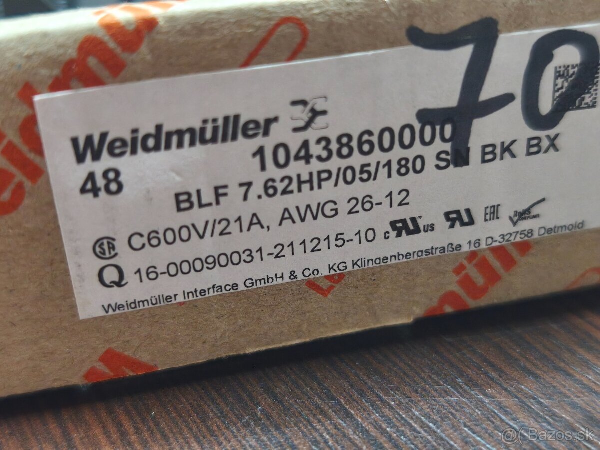 Konektory Weidmuller, nové nepoužité - 8