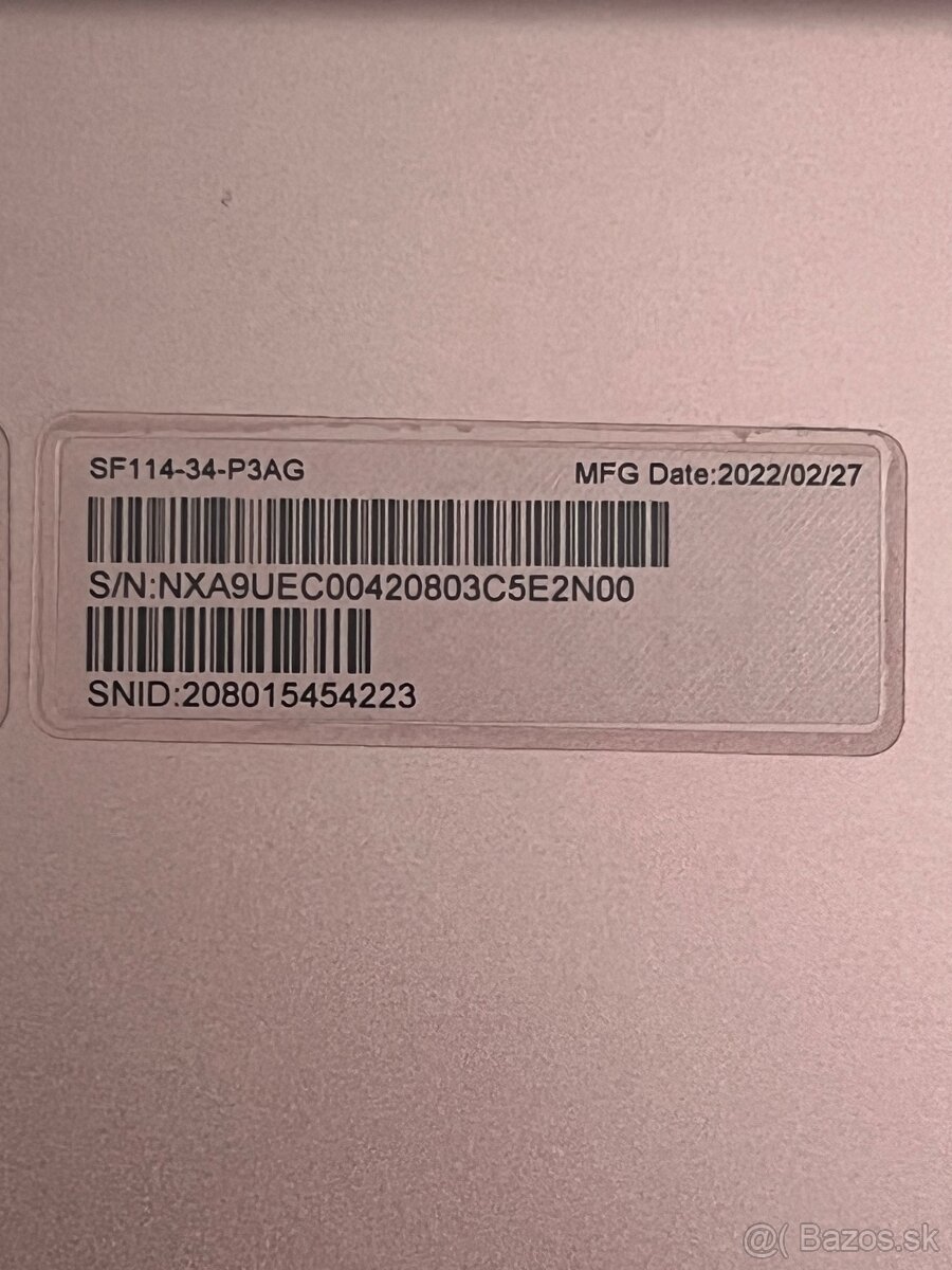 Notebook Acer Swift 1 Sakura pink celokovový - 8