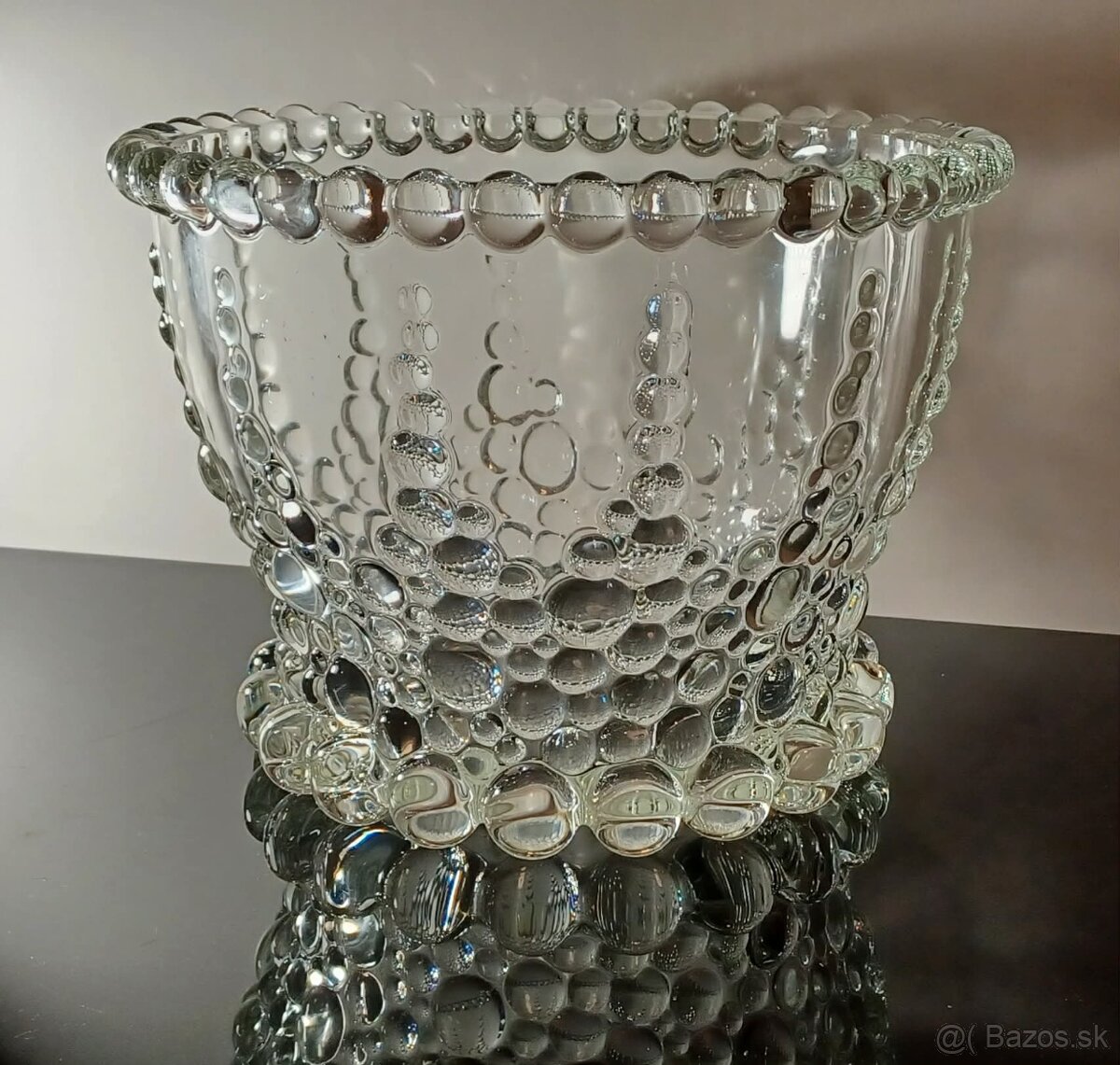 Nádherná efektná veľká sklenená misa - 8