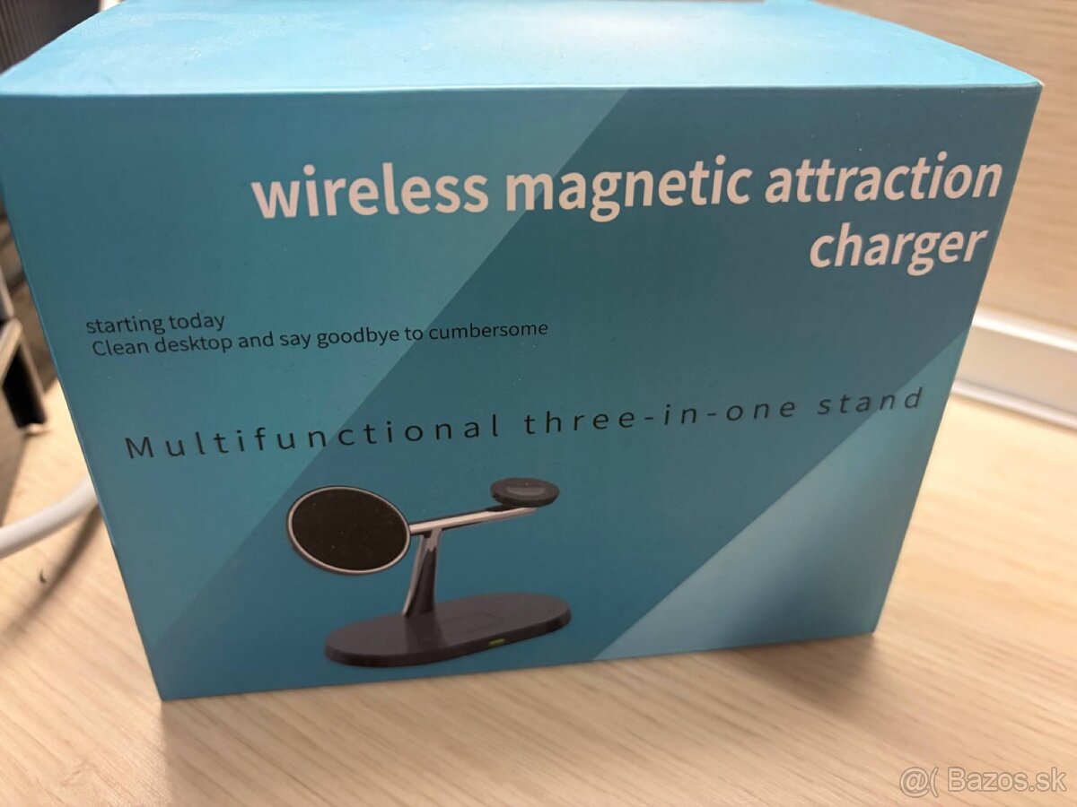 Bezdrôtová nabíjačka 3-v-1 pre mobilný telefón (nová) - 8