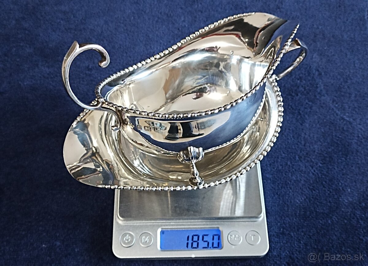 Investičné striebro–omáčkové loďky-Británia-rok 1919- 185g - 8