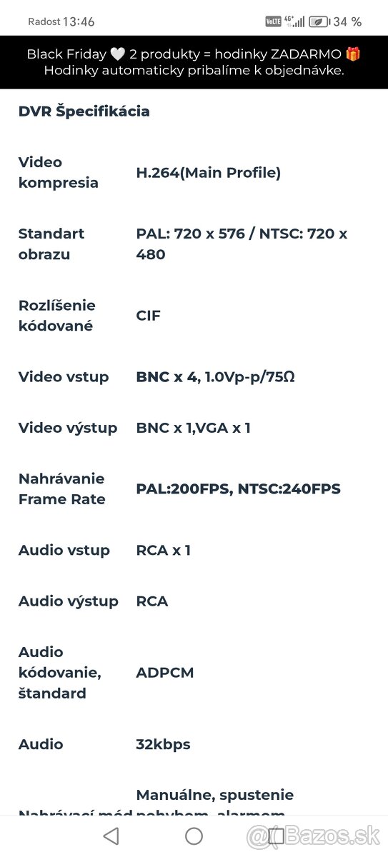 Security set. 4 x kamera. - 8