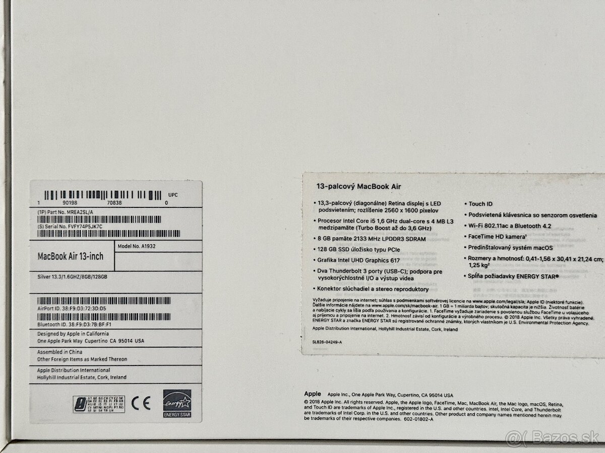 MacBook Air 13", TOP STAV, Výdrž batérie 5 hod. - 8