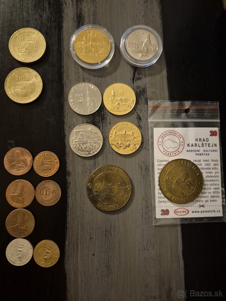 Pamatné mince - slovenské a české hrady a zámky - 8