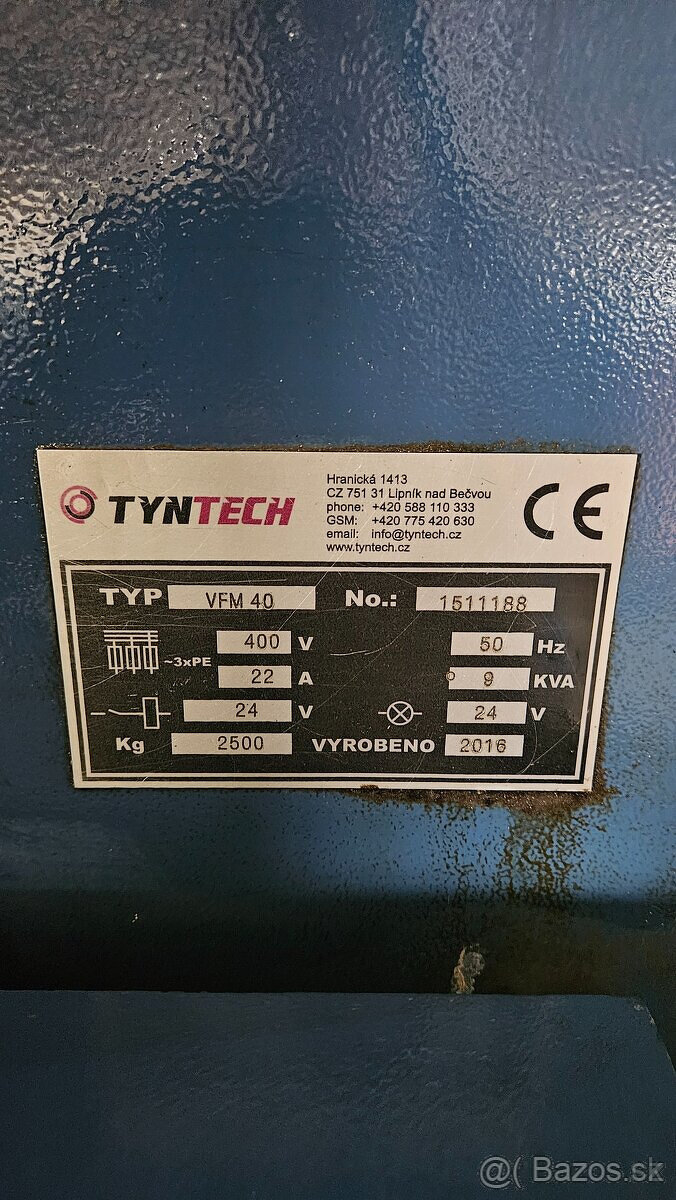 FRÉZKA VERTIKÁLNÍ TYNTECH VFM40 - 8