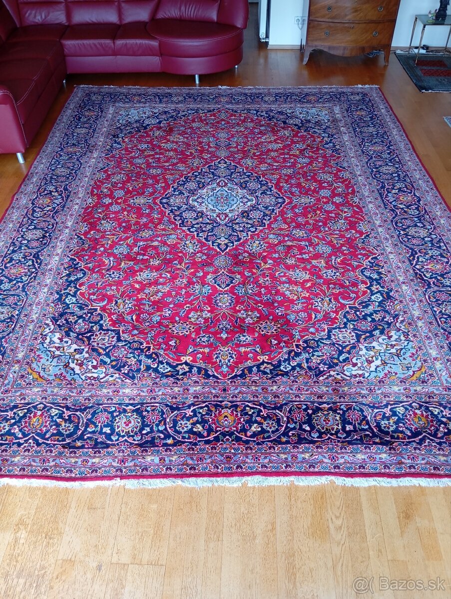 🌟Luxusný ručne viazaný perzský koberec Keshan 400×300 cm🌟 - 8