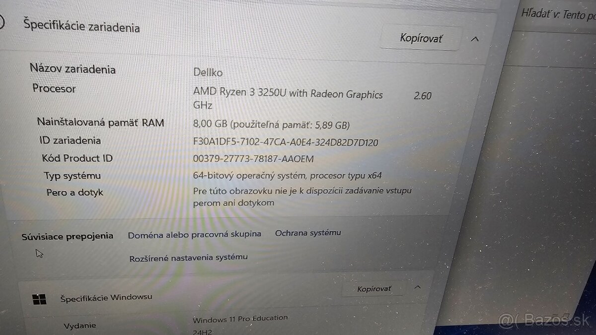 Zachovalý notebook Dell - krabica, nabíjačka, záruka - 8