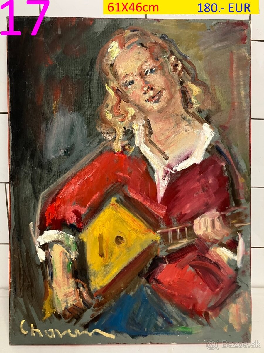 Obrazy olejomaľby rôzne tematiky viac kusov - 8