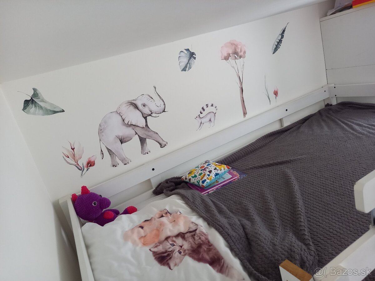 Detská Poschodová posteľ IKEA upravená na činžiakový byt. - 8