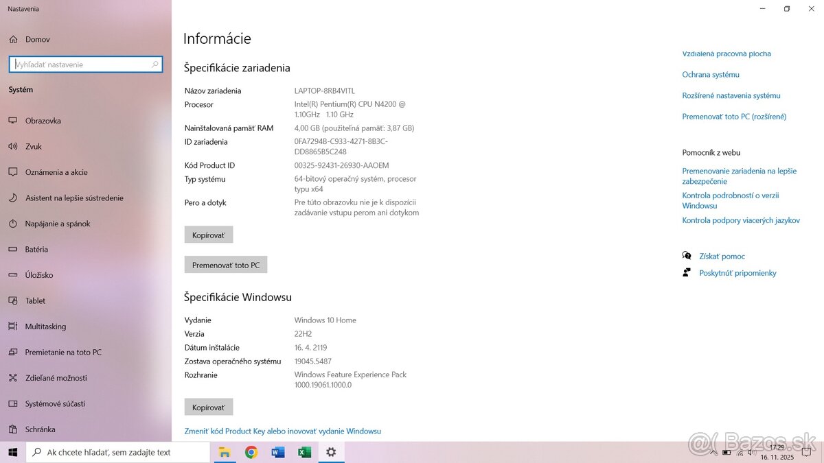 Notebook Asus 14” - 8
