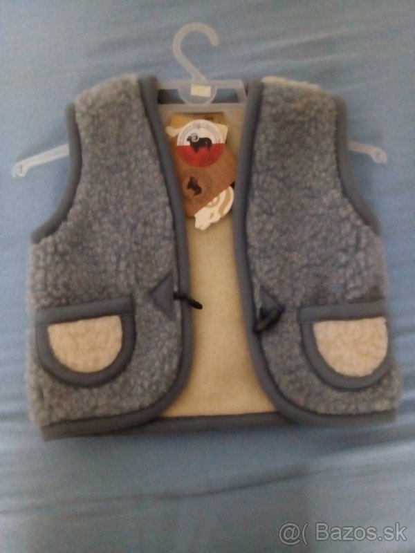 Tepláčiky 86/92 , Vesta z ovčieho rúna - 8