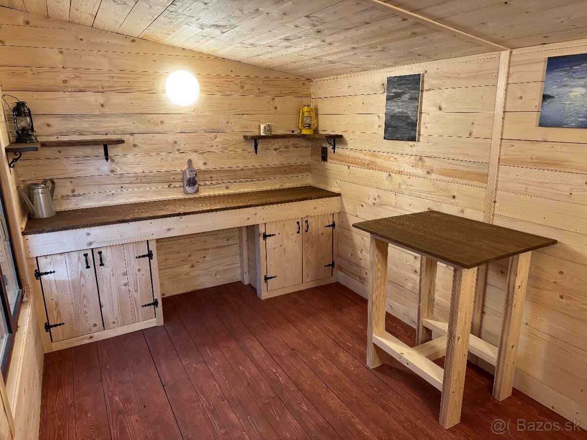 Celodrevená drevenica na kolesách - 8