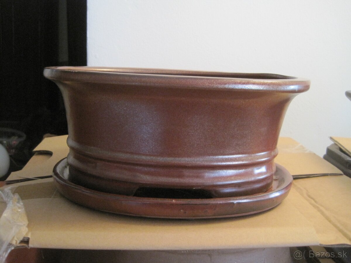 bonsai,bonsaj-misky farebne s glazúrou aj bez glazúry - 8