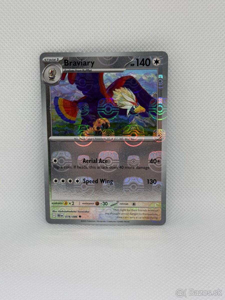Pokémon karta Braviary 078/086 – EX až NM – ORIGINÁL - 8