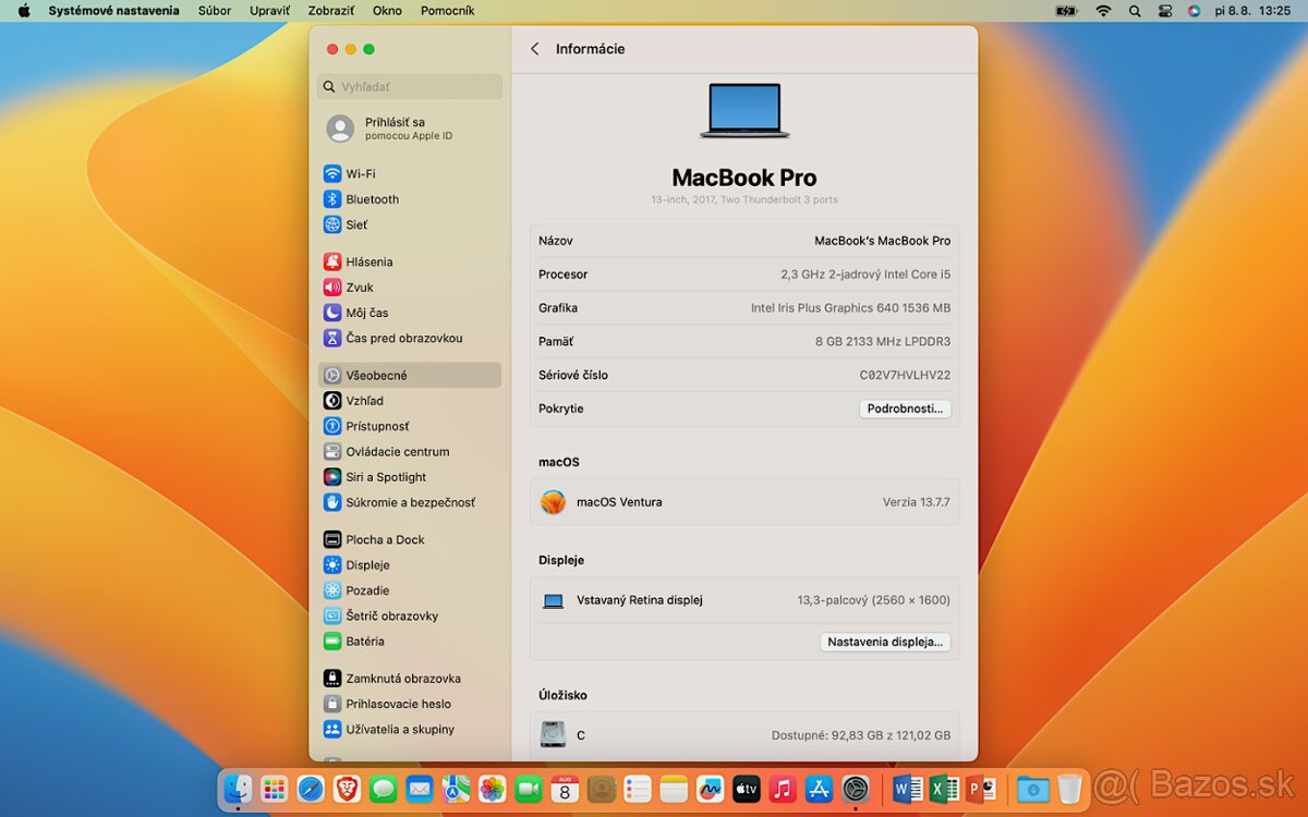 MacBook Pro 13", model A1708, NOVÁ BATERKA - 8