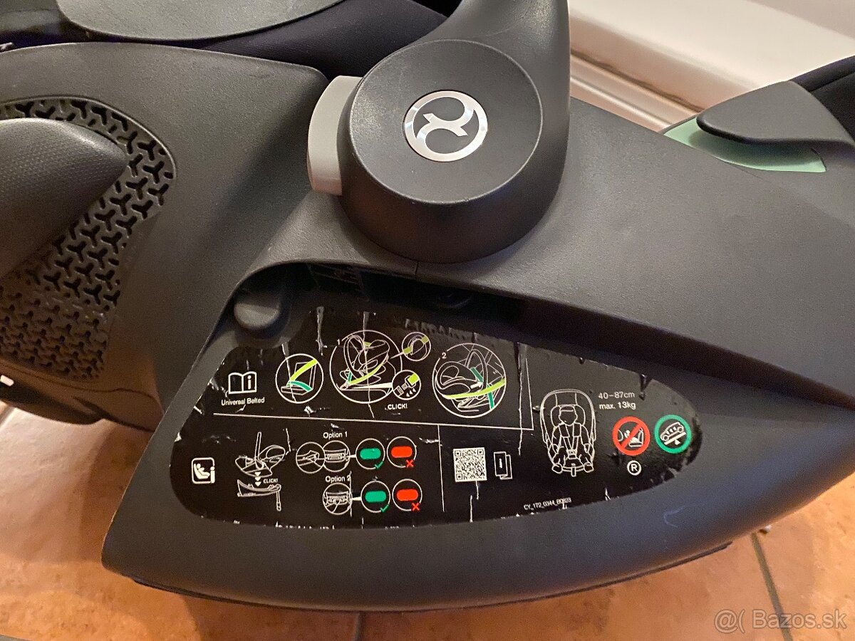 Autosedačka - vajíčko Cybex cloud G i-size gold Maxic black - 8