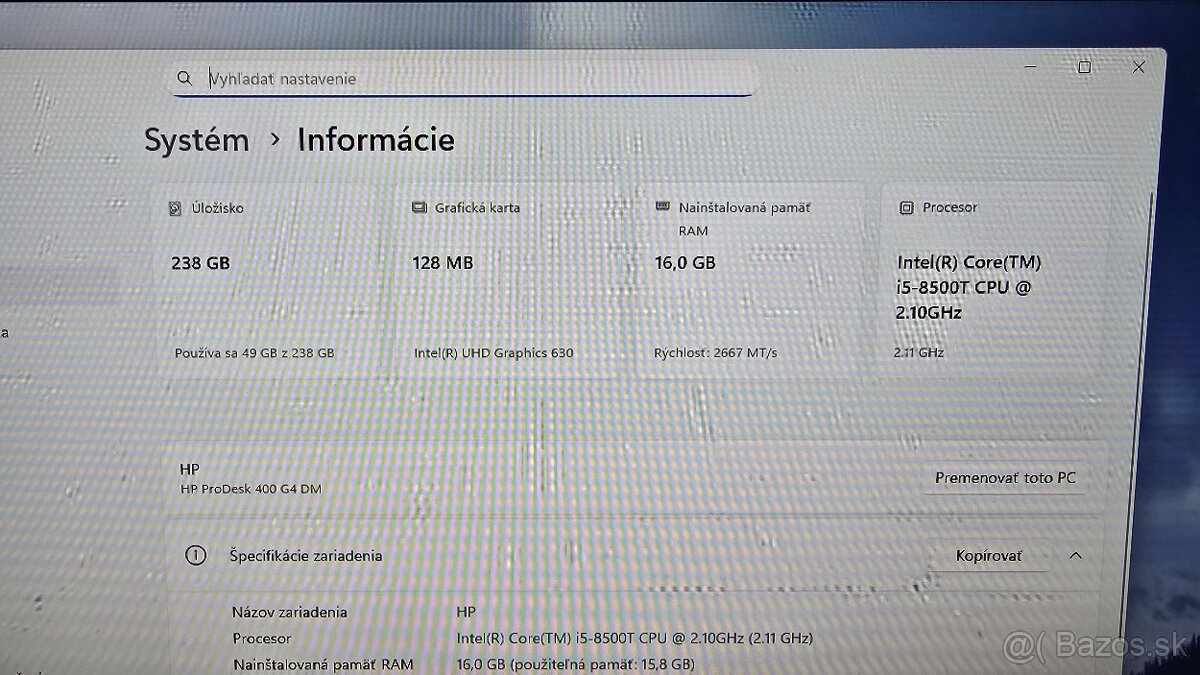 HP ProDesk 400 G4 kompletná zostava - 8