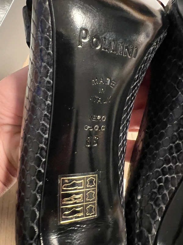 Čierne kožené lodičky Pollini, velkost 36 - 8