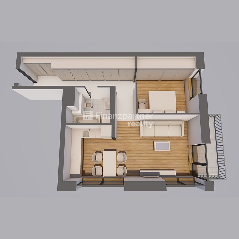 2 izbový byt 54 m² v novom projekte, Mlynárce, Nitra - 8