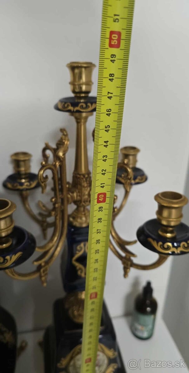 Krbove hodiny a svietniky limoges. - 8