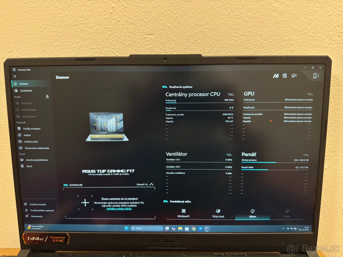 ASUS TUF Gaming F17 (FX706H) – RTX 3060 - 8