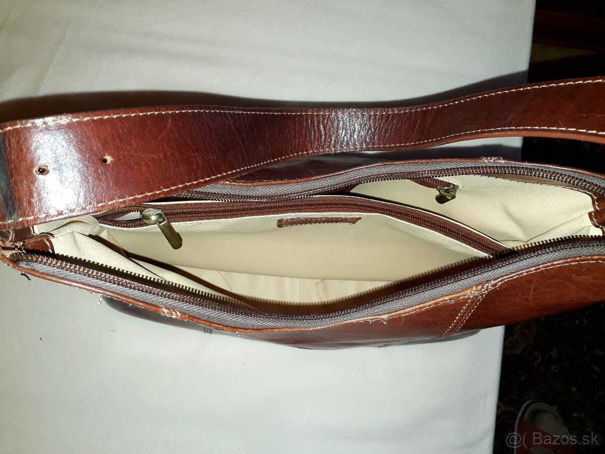 hnedá kožená kabelka sofie and jane - 8