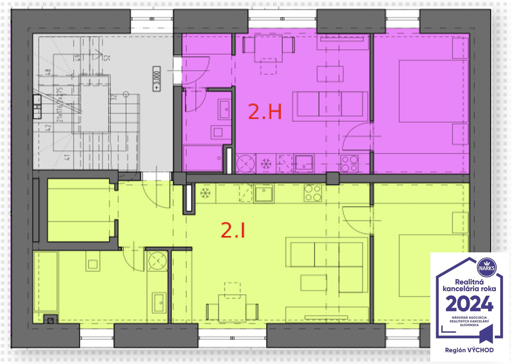 2 izbový byt v Rezidencií Gabriele v Moldave nad Bodvou - 8