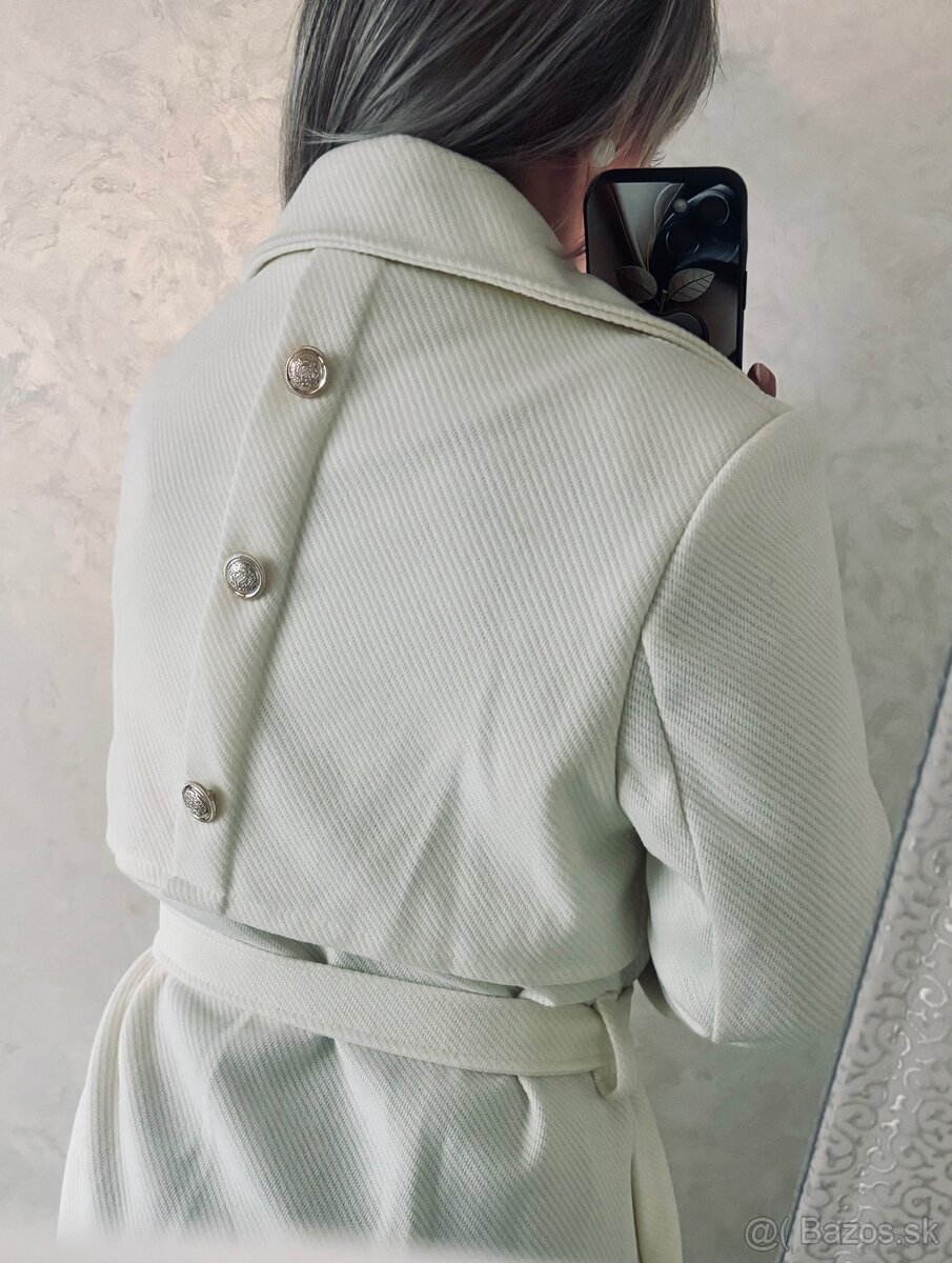 Damsky elegantny kabatik vanilla - 8