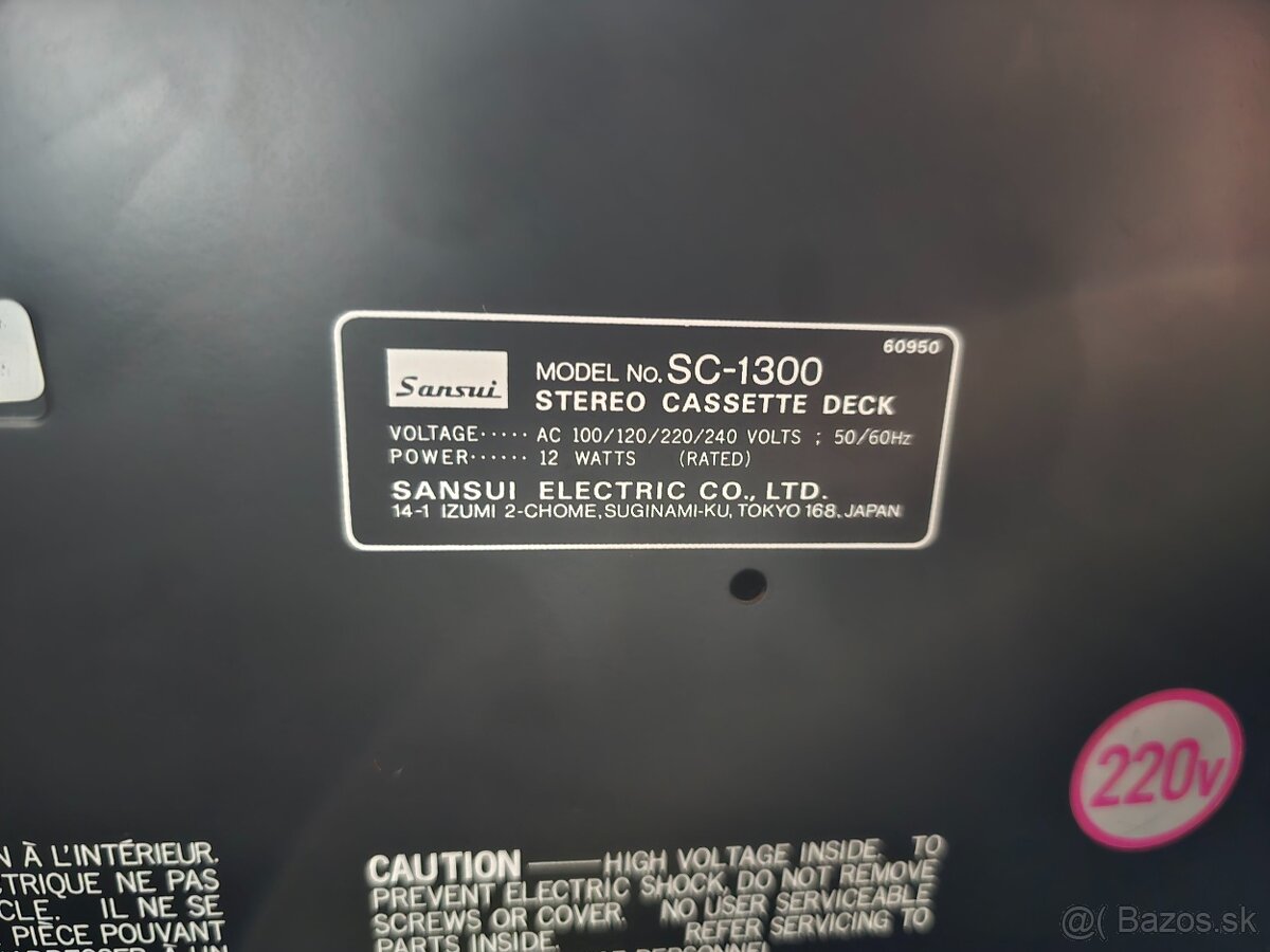 SANSUI SC-1300 vintage kazetový magnetofón - 8
