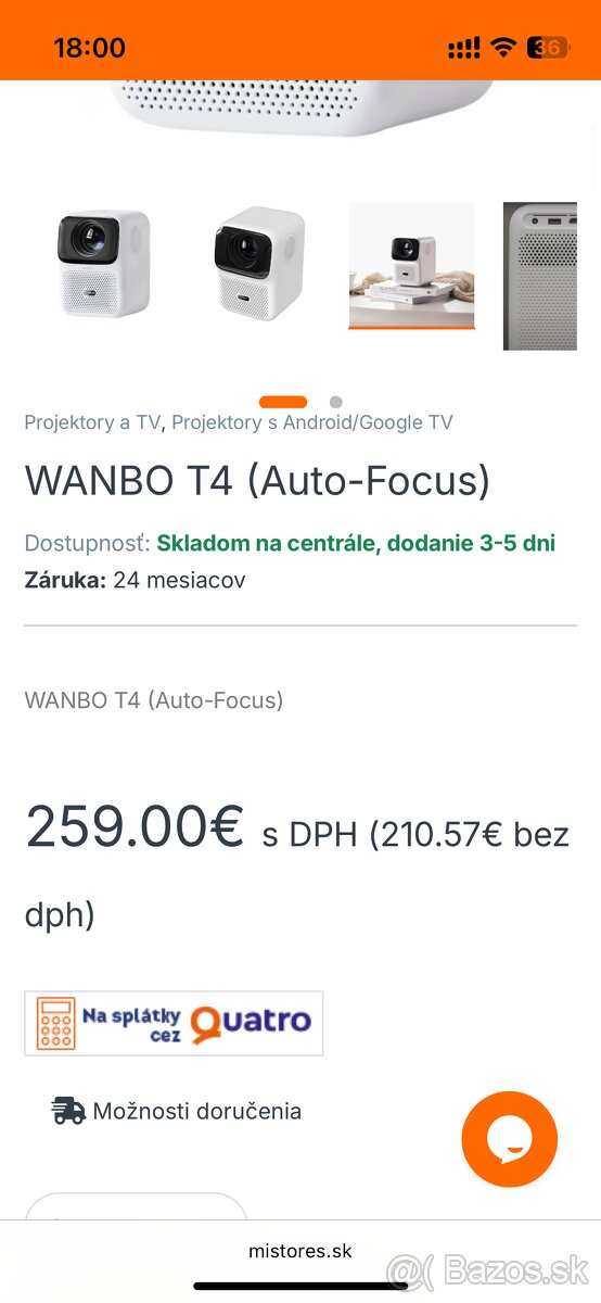 Projektor Wanbo T4 Auto fokus - 8