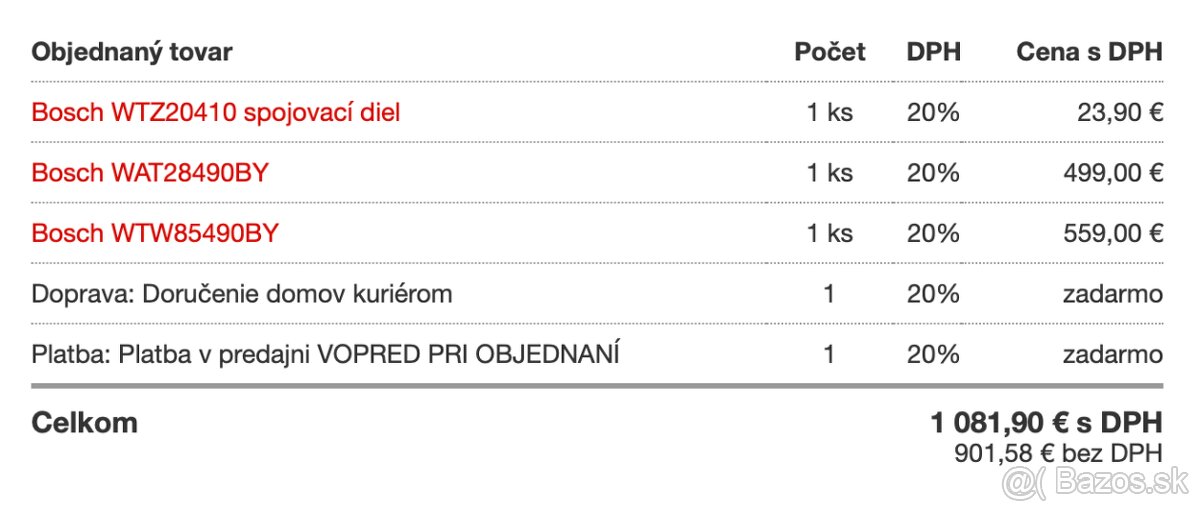 Práčka + Súšička BOSCH - 8